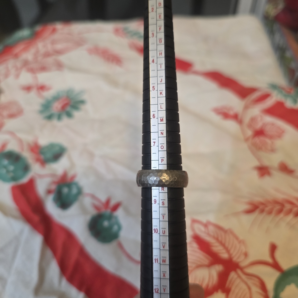 Titanium Hammered Ring - image 1